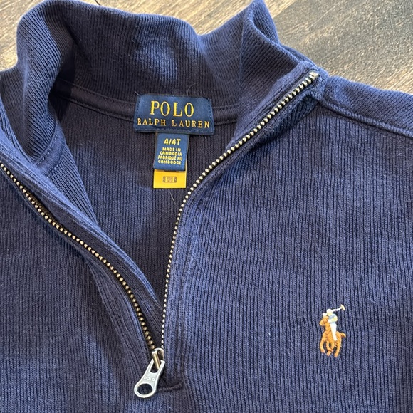 Polo Ralph Lauren Quarter-Zip Rib Pullover - Picture 2 of 2
